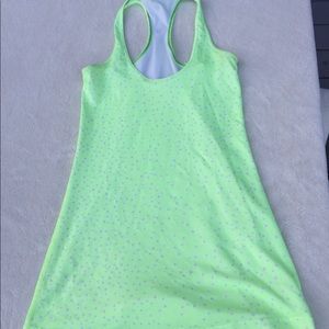 Size 4 Lululemon yellow with purple polka dots
